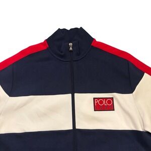 Polo Ralph Lauren Mens 1992 Track Jacket Navy White Red Colorblock XL Boy Fits S